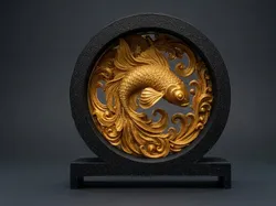 Koi Fish Diorama - decor
