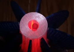 Lamp with parts of empty Prusament spools