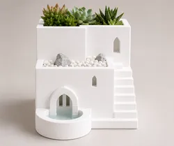 Santorini Self-Draining Flowerpot