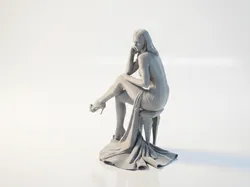 Sat Queen Elegant Female Figurine 3D Printable