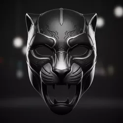 Shadow Panther Wearable Cosplay Mask Printable STL 3D print model
