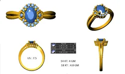 STERLING STL obj RINGS 3D print model