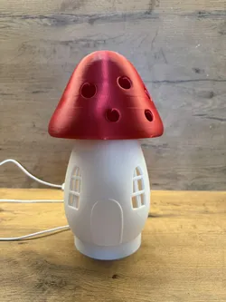 Title: Mushroom House LED Lamp / Decoration