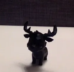 Cute low poly moose