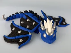 Elder Moon Dragon - Articulated Dragon Figure | Print-in-Place | No Supports