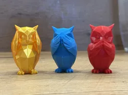 Free Low Poly Owl Trio – 3 Cute Decorative Owls ORIGAMI