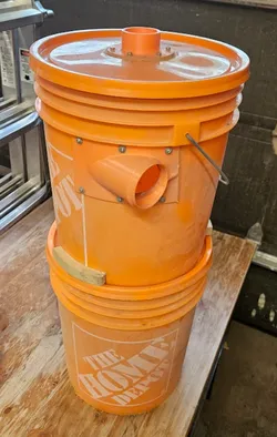 HD 5 gallon Bucket Dust Separator Vacuum Hose Adapters