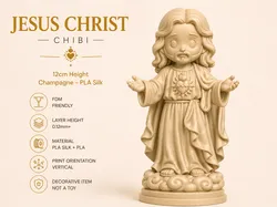 Jesus Christ Sacred Heart Chibi-style