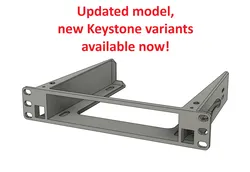 Lenovo ThinkCentre Tiny 10" Rack Mount - now with optional Keystone Sockets (M720q, M920q, P330, etc.)