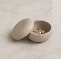 Lidded Container Storage Pebble Collection
