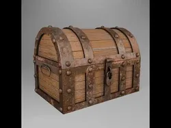 Medieval Treasure Chest Game Ready PBR Low Poly 3D Model Low-poly 3D model