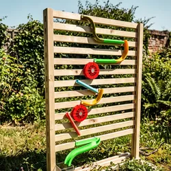 Outdoor Water Play Wall or Marble Run