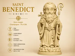 Saint Benedict Chibi-style