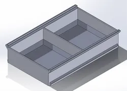 Stackable Low Bin with 2 Halfs