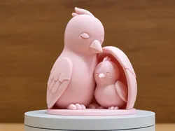 Under My Wing — Parent Bird & Chick