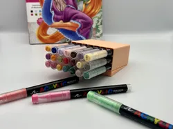 Acrylic Pen Holder for 11 mm Pens – 21 Slots Coloring Organizer for Disney Princess Books