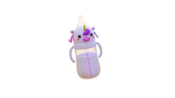 Cute Unicorn Baby Bottle Low-poly 3D model