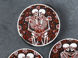 Skeleton Romance Coasters