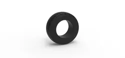 Tractor front tire 4 Scale 1 to 25 3D print model
