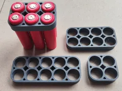 18650 Double Row Holder Set | Wire Channels (4-12 Cells)
