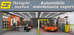 Auto repair shop Low-poly 3D model