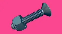 Bolt and nut (low poly)