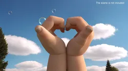 Caucasian Baby Hands Rigged 3D model