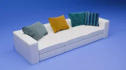 Flexform Groundpiece Modern Fabric Sofa with Pillows Low-poly 3D model