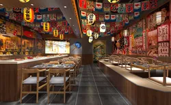 Japanese Restaurant Interior Low-poly 3D model