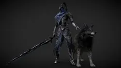 Knight Artorias and Great Grey Wolf Sif