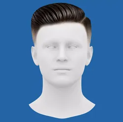 Low Poly Realistic Hair 04 for Games Low-poly 3D model