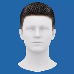 Low Poly Realistic Hair 05 for Games Low-poly 3D model
