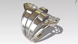 Modern Honeycomb Shield Ring 3D Model Futuristic Jewelry CAD 3D print model