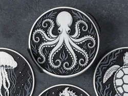 Ocean Wildlife Coasters