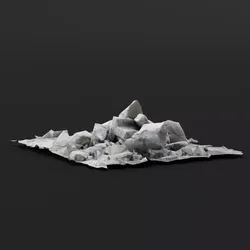 Rocks Concrete Scanned 3D model