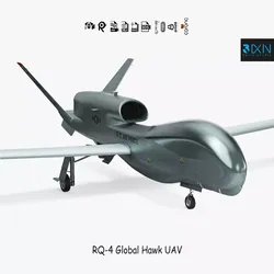 RQ-4 Global Hawk UAV 3D model