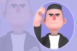 Stylized 3D Musician Character - Cartoon Walking Vocalist 3D model