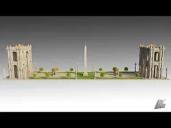 Ancient Roman Arches gate 3D model