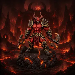 Bloodbound Realms – Demon – Ashblood Hellreaver (Dark Fantasy 3D Printable Miniature STL)