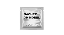 Cosmetic  Sachet Low-poly 3D model