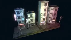 Cyberpunk Street Scene And Pack