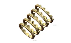 Half lotus flower eternity stacking band US sizes 6to10 3D print model