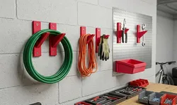 Heavy Duty Red Garage Wall Hook