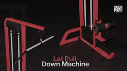 Lat Pull Down Machine Gym Props Low-poly 3D model