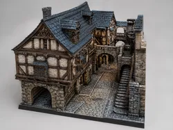 Medieval Dorfstraßenecke/Village street corner