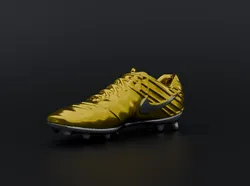 Mini Golden Soccer Cleats Keychain