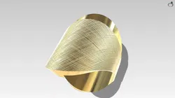 Modern Brushed Gold Cocktail Ring Avantgarde Jewelry CAD Model 3D print model