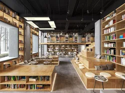 Modern school library-bookstore 3D model