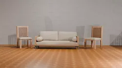 Modern wooden sofa 3D model