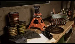 Optimized Garage Clutter And Auto Parts Pack -Game Ready PBR  Low-poly 3D model